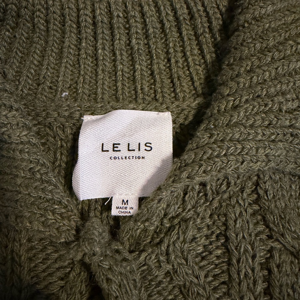 Le Lis Olive Knit Sweater/Cardigan - Picture 2 of 3